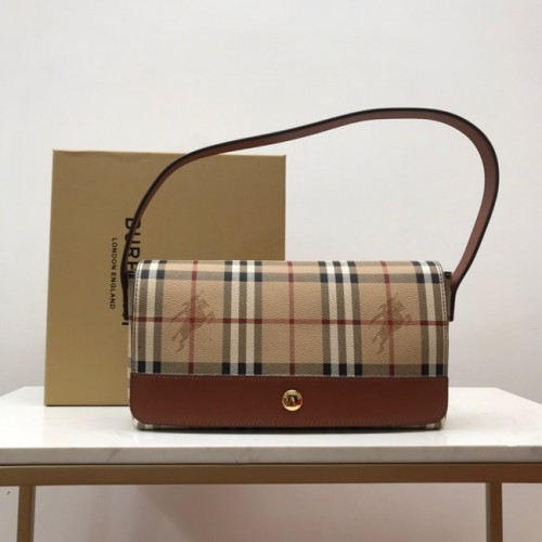 BurBerry Bolso de hombro de cuero 80118 marrón