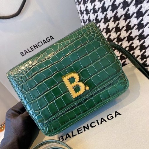 BurBerry Bolso de hombro de cuero 80195 verde