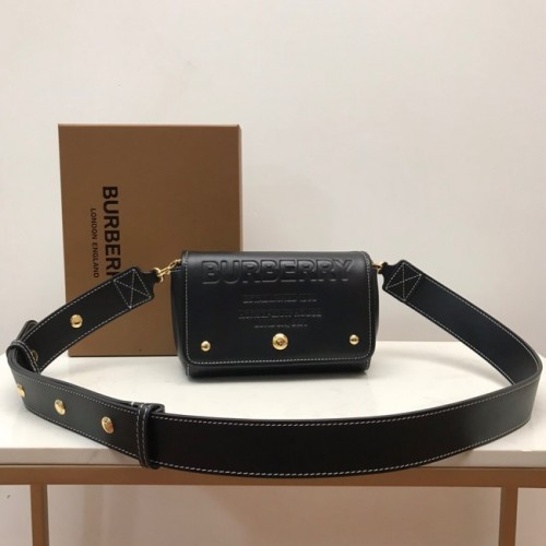 BurBerry Bolso de hombro de cuero 80266 negro
