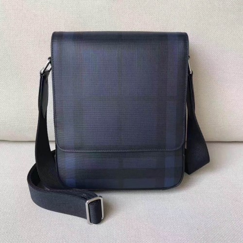 BurBerry Messenger Bag en Haymarket Check BU38890 Azul y negro