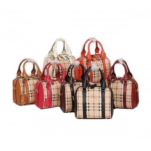 BurBerry Bolso tote pequeño a cuadros Haymarket B9091