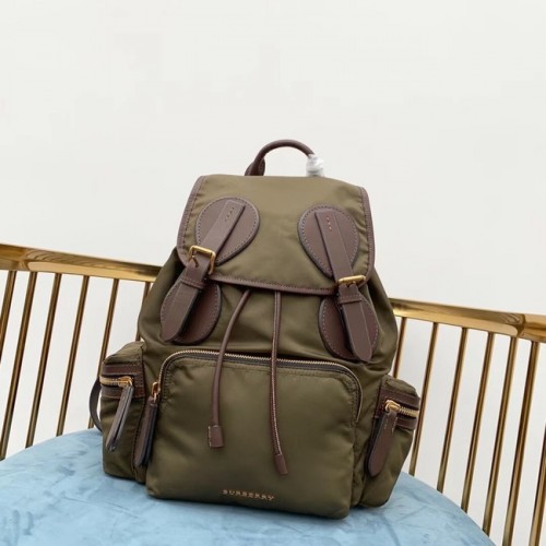 Burberry Mochila Grande Tela BU3699 verde