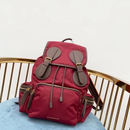 Burberry Mochila Grande Tela BU3699 rojo