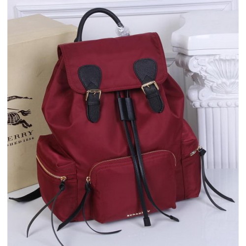 Burberry Mochila Grande Tela BU41048 Rojo