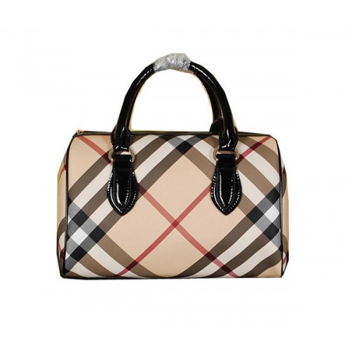 Burberry Mediano Nova Check Bowling Bag 7903 Negro