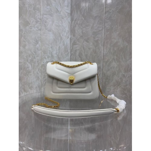 Bvlgari Serpenti Forever bandolera de piel B282922 BLANCO