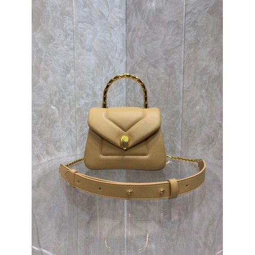 Bvlgari Serpenti Forever bandolera de piel B282923 Albaricoque