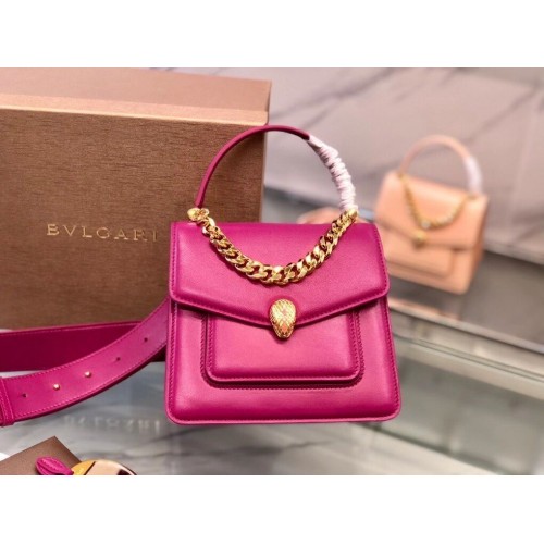 Bvlgari Serpenti Forever bandolera pequeña de piel B210762 rosa