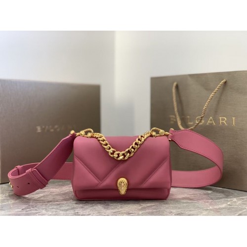 Bvlgari Serpenti Forever bandolera pequeña de piel B219068 rosa