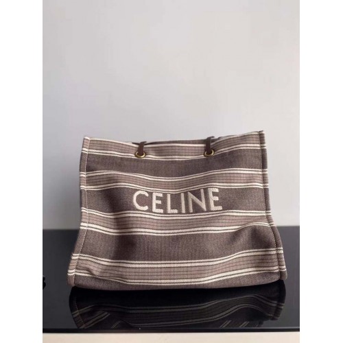 CELINE Bolso Shopping de Lona 2063 Gris