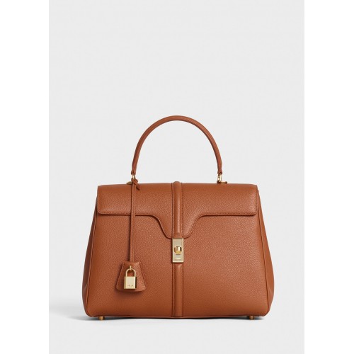 BOLSO MEDIANO 16 CELINE DE BECERRO SATINADO 187373 TAN