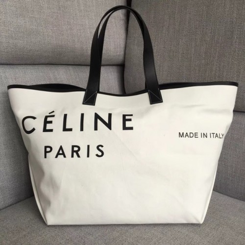 CELINE MEDIUM HECHO EN TOTE EN TEXTIL 83180 BLANCO NEGRO