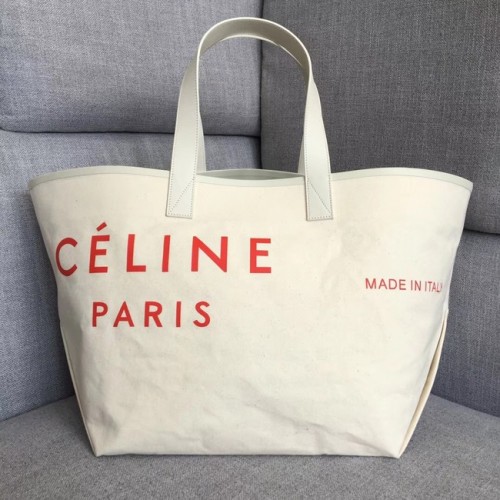CELINE MEDIUM HECHO EN TOTE EN TEXTIL 83180 BLANCO ROJO