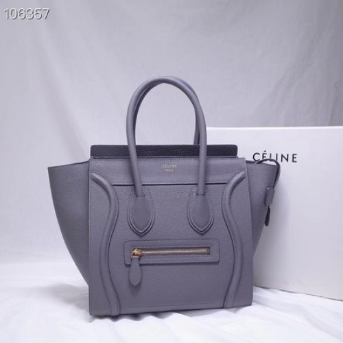 BOLSO DE MANO MICRO EQUIPAJE CELINE DE PIEL DE CORDERO LAMINADA 167793-13