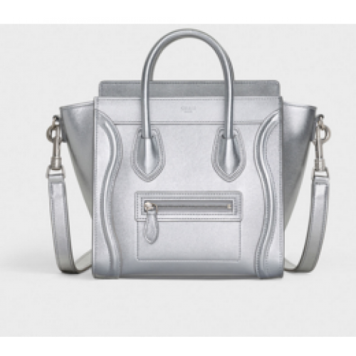 BOLSO EQUIPAJE CELINE NANO DE PIEL DE CORDERO LAMINADA 189243 SILouis VuittonER