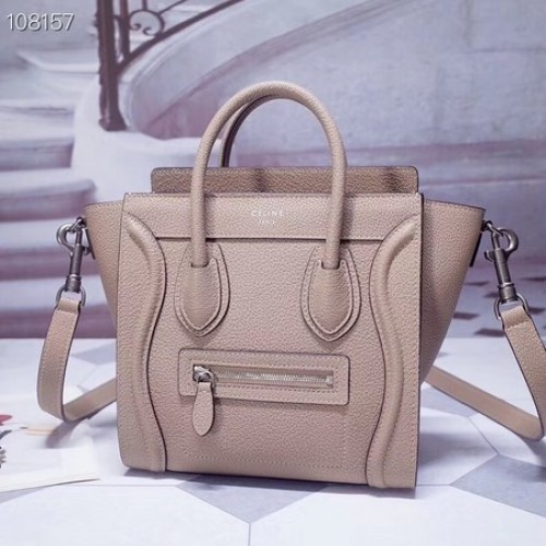 BOLSA DE EQUIPAJE CELINE NANO EN PIEL DE CORDERO LAMINADA 189244-2