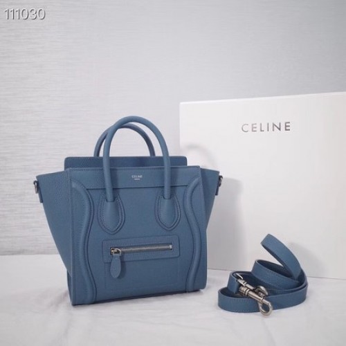 BOLSA DE EQUIPAJE CELINE NANO EN PIEL DE CORDERO LAMINADA 189244-20