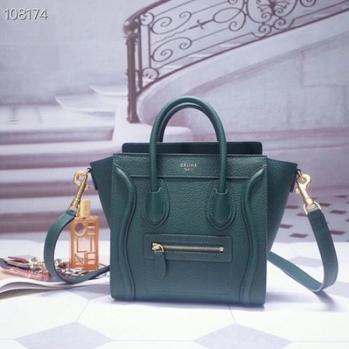 BOLSA DE EQUIPAJE CELINE NANO EN PIEL DE CORDERO LAMINADA 189244-9