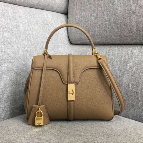 BOLSO PEQUEÑO 16 CELINE DE BECERRO SATINADO 188003 Caqui