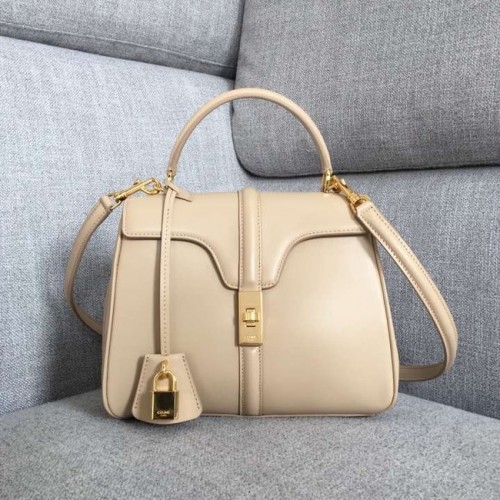 BOLSO PEQUEÑO 16 CELINE DE BECERRO SATINADO 188003 crema