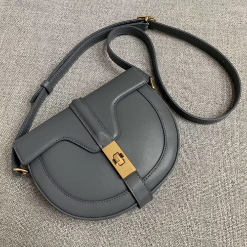 BOLSO BESACE 16 PEQUEÑO CELINE DE BECERRO SATINADO 188013 GRIS