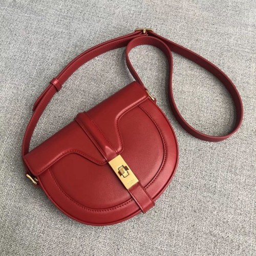 BOLSO BESACE 16 PEQUEÑO CELINE DE BECERRO SATINADO 188013 ROJO