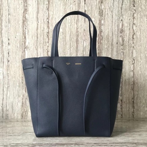CELINE SMALL CABAS PHANTOM DE SUAVE BECERRO GRANULADO 17602 azul oscuro