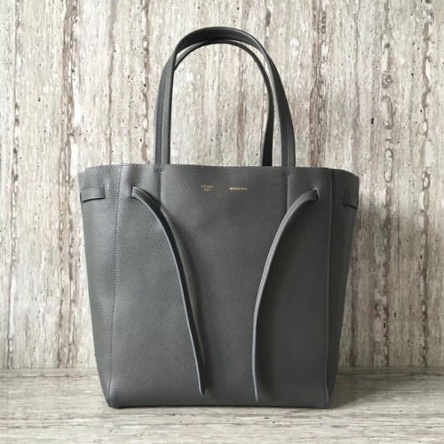 CELINE SMALL CABAS PHANTOM DE SUAVE BECERRO GRANULADO 17602 gris oscuro
