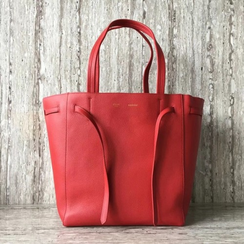 CELINE SMALL CABAS PHANTOM DE SUAVE BECERRO GRANULADO 17602 rojo