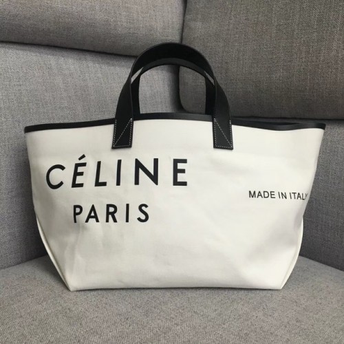 CELINE PEQUEÑO HECHO EN TOTE EN TEXTIL 83181 BLANCO NEGRO