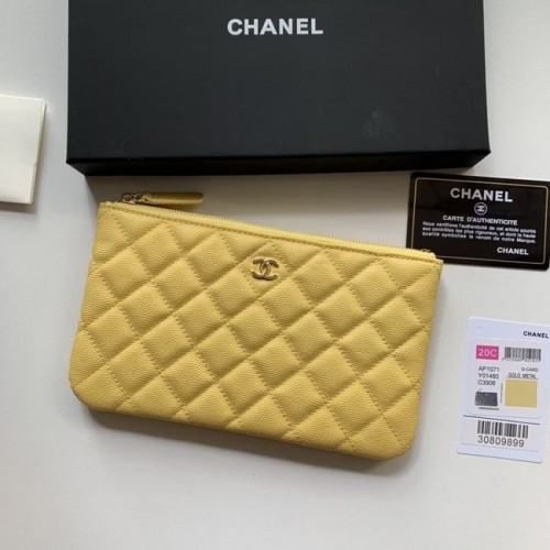 CHANEL 19 Caviar Original Leather Carry on bag AP1060 amarillo