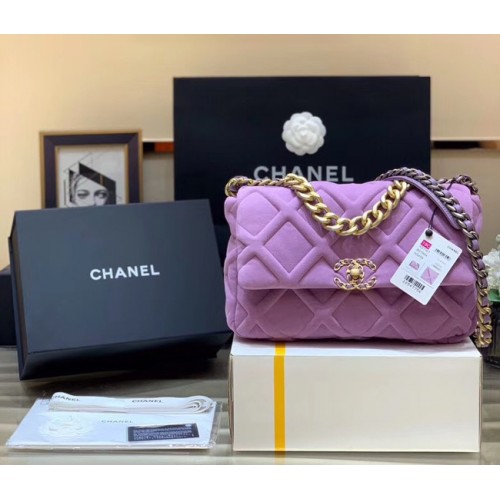 Bolso con solapa CHANEL 19 AS1160 AS1161 AS1162 Lavanda