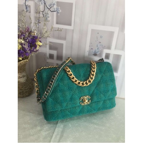 Bolso con solapa CHANEL 19 AS1162 verde