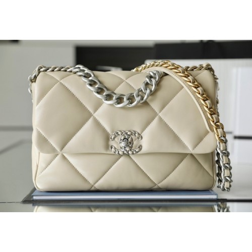 CHANEL 19 BOLSO DE MANO AS1160 AS1161 crema