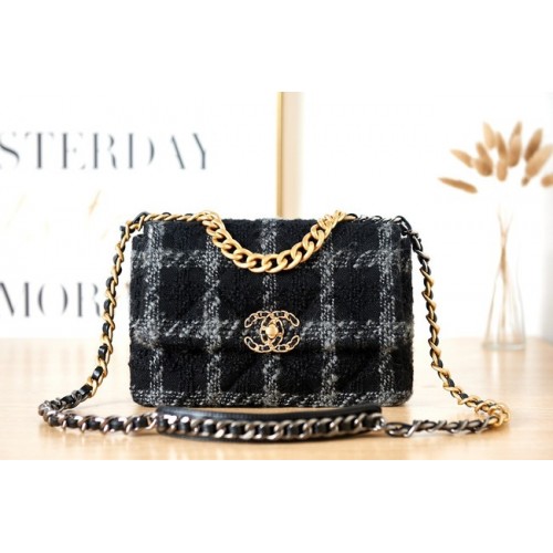 CHANEL 19 BOLSO DE MANO AS1160&AS1161 negro&azul