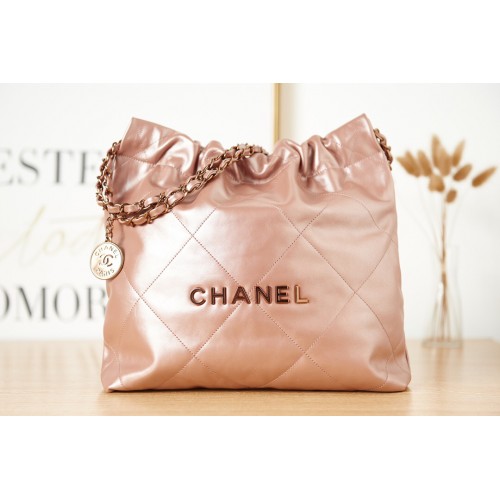BOLSO DE MANO CHANEL 22 AS3260 rosa oscuro