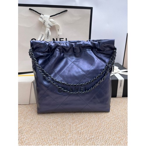 BOLSO DE MANO CHANEL 22 AS3262 Azul Marino