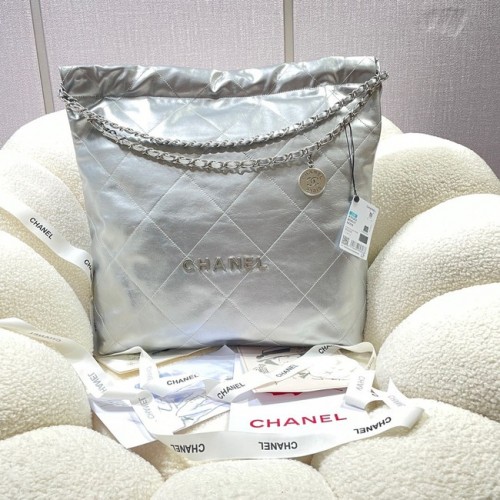 BOLSO DE MANO CHANEL 22 AS3262 plata
