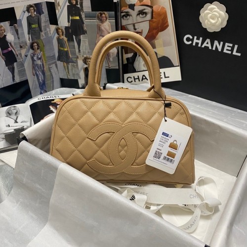 CHANEL Bolso Bowling AS3034 albaricoque