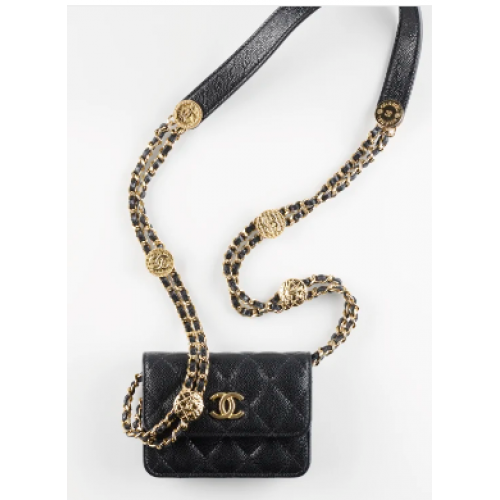 CLUTCH CHANEL CON CADENA AP2857 negro