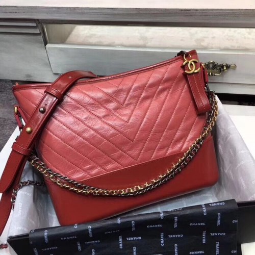 CHANEL GABRIELLE Bolso hobo de cuero original A93842 rojo