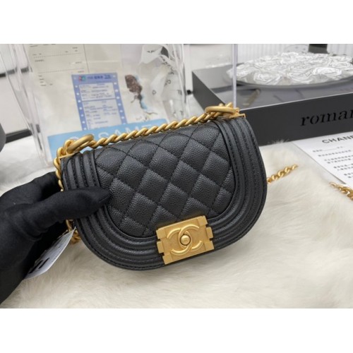 BOLSO MENSAJERO CHANEL MINI BOY AS3351 negro