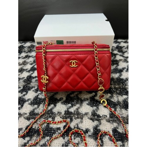 CHANEL MUEBLES CON CADENA 68105 rojo