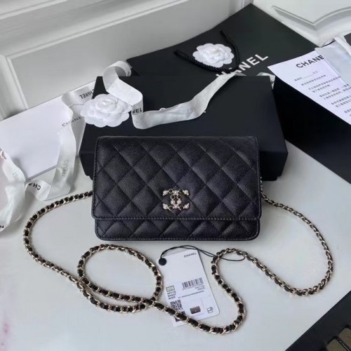 Minicartera con cadena CHANEL AP2136 negra