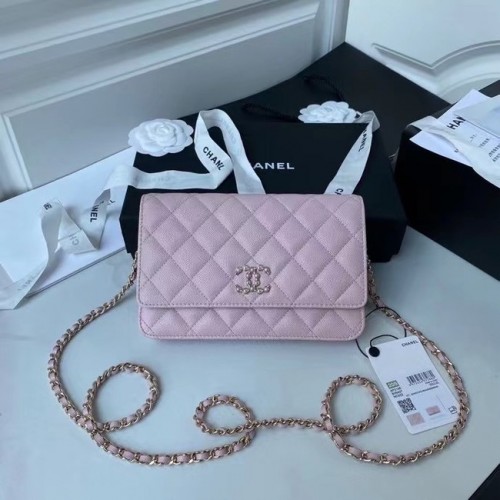 Minicartera con cadena CHANEL AP2136 rosa