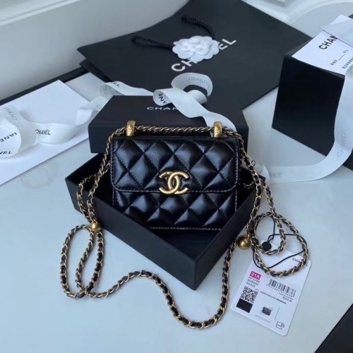 Minicartera con cadena CHANEL AP2290 negra