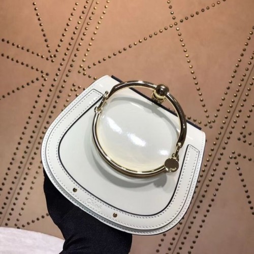 CHLOE Bolso pequeño con pulsera de charol Nile 3E1302 BLANCO