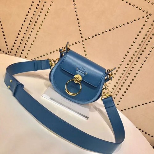 CHLOE Tess Bolso bandolera pequeño de piel 3E153 azul