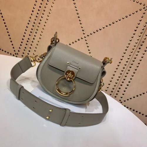 CHLOE Tess Bolso bandolera pequeño de piel 3E153 gris