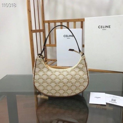 Celine BOLSO AVA DE LONA TRIOMPHE Y PIEL DE BECERRO 193952 BLANCO